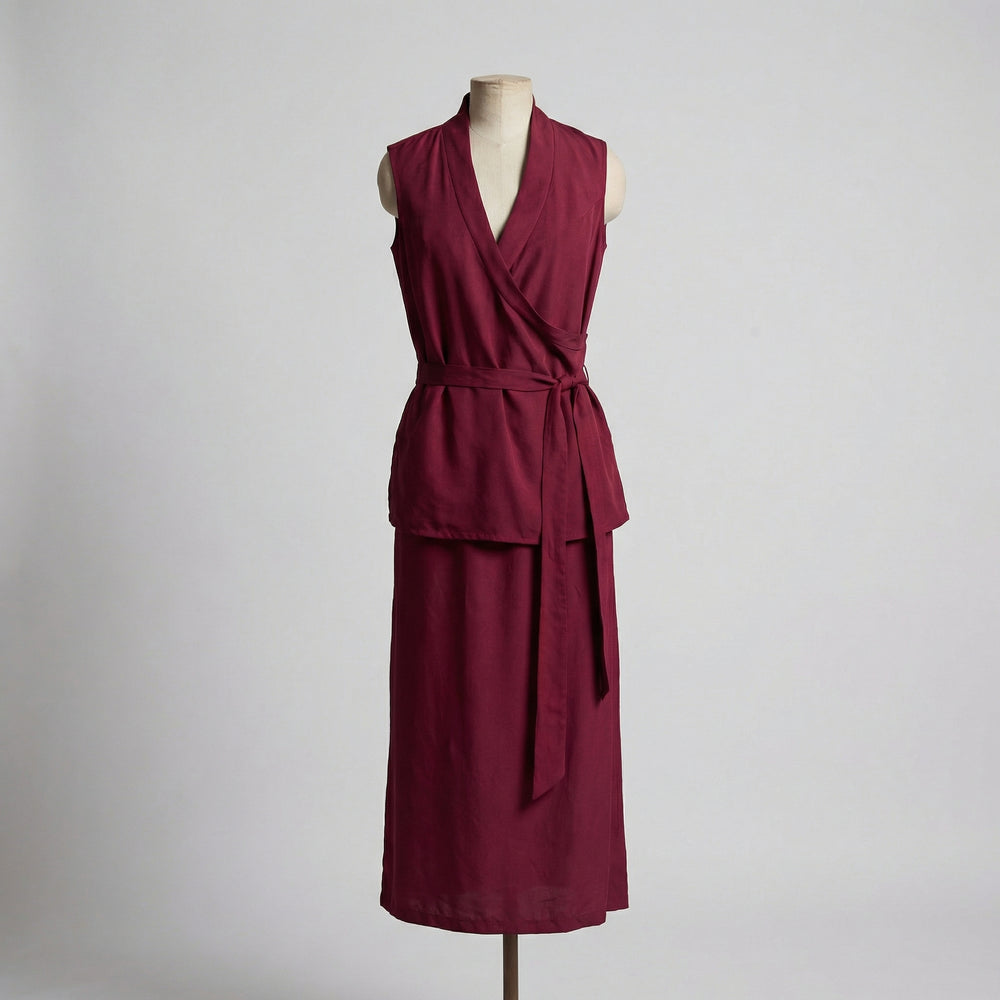 Maroon Coord Set – burgundy celebration coord by Ozel