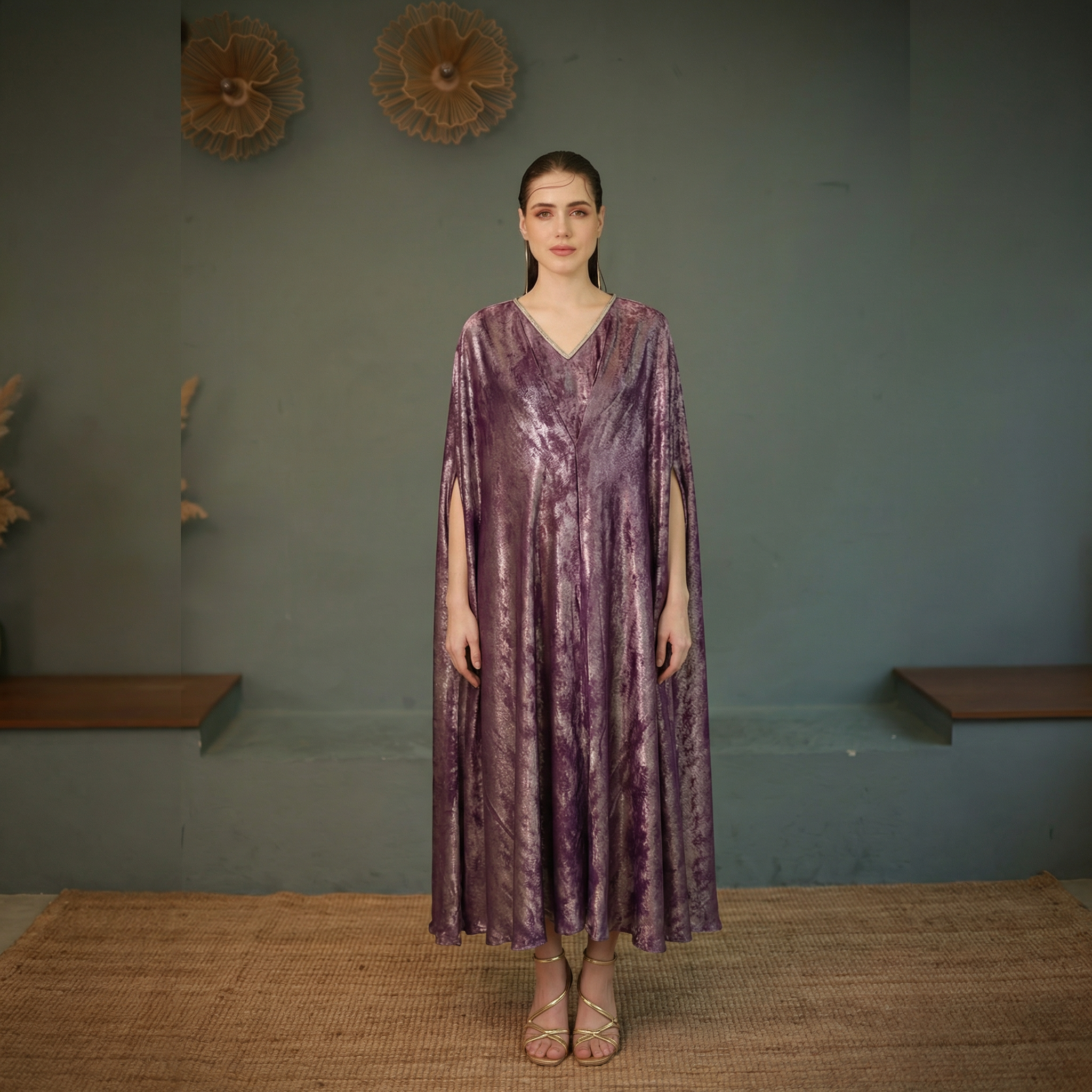 Purple Zayna Kaftan Straight