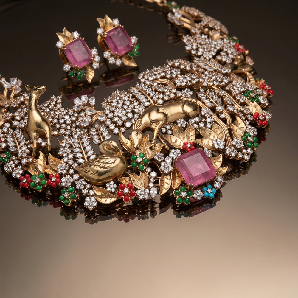 Enchanted Garden Choker Set – ornate floral choker by Ozel