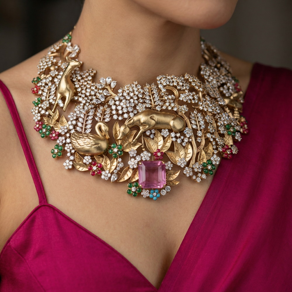 Enchanted Garden Choker Set – heritage bridal choker by Ozel