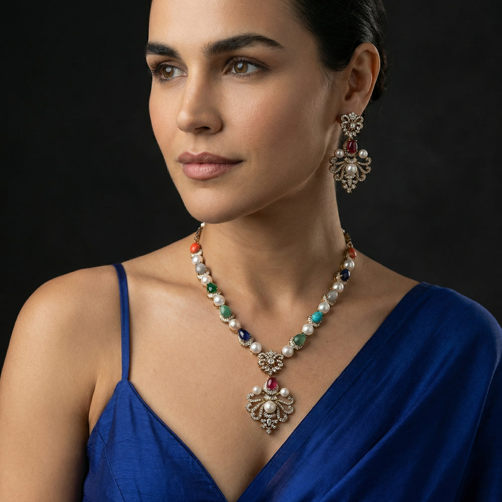 Jewel Medley Necklace Set – colorful gemstone medley by Ozel
