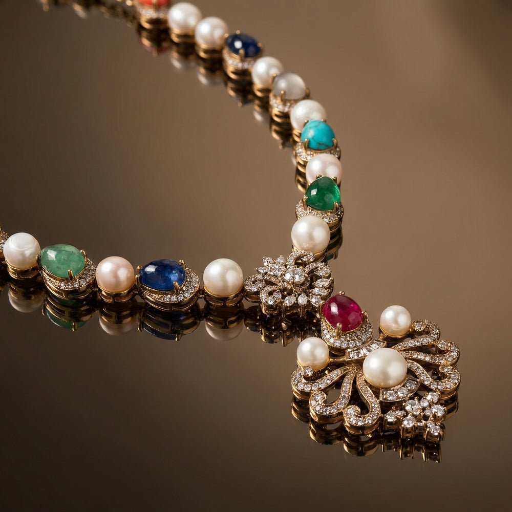 Jewel Medley Necklace Set – heritage Indian jewelry by Ozel