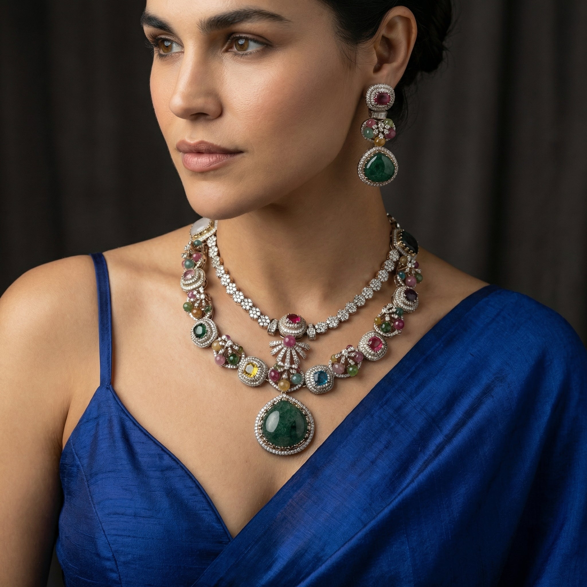 Rajsi Ratna Heirloom Layered Necklace Set