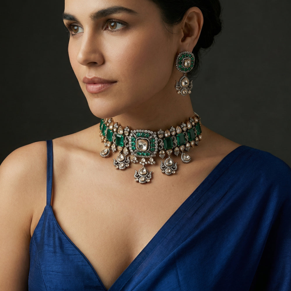 Durbar Regal Choker Set – statement Indian jewelry by Ozel