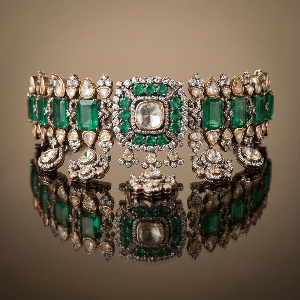 Durbar Regal Choker Set – heritage bridal choker by Ozel