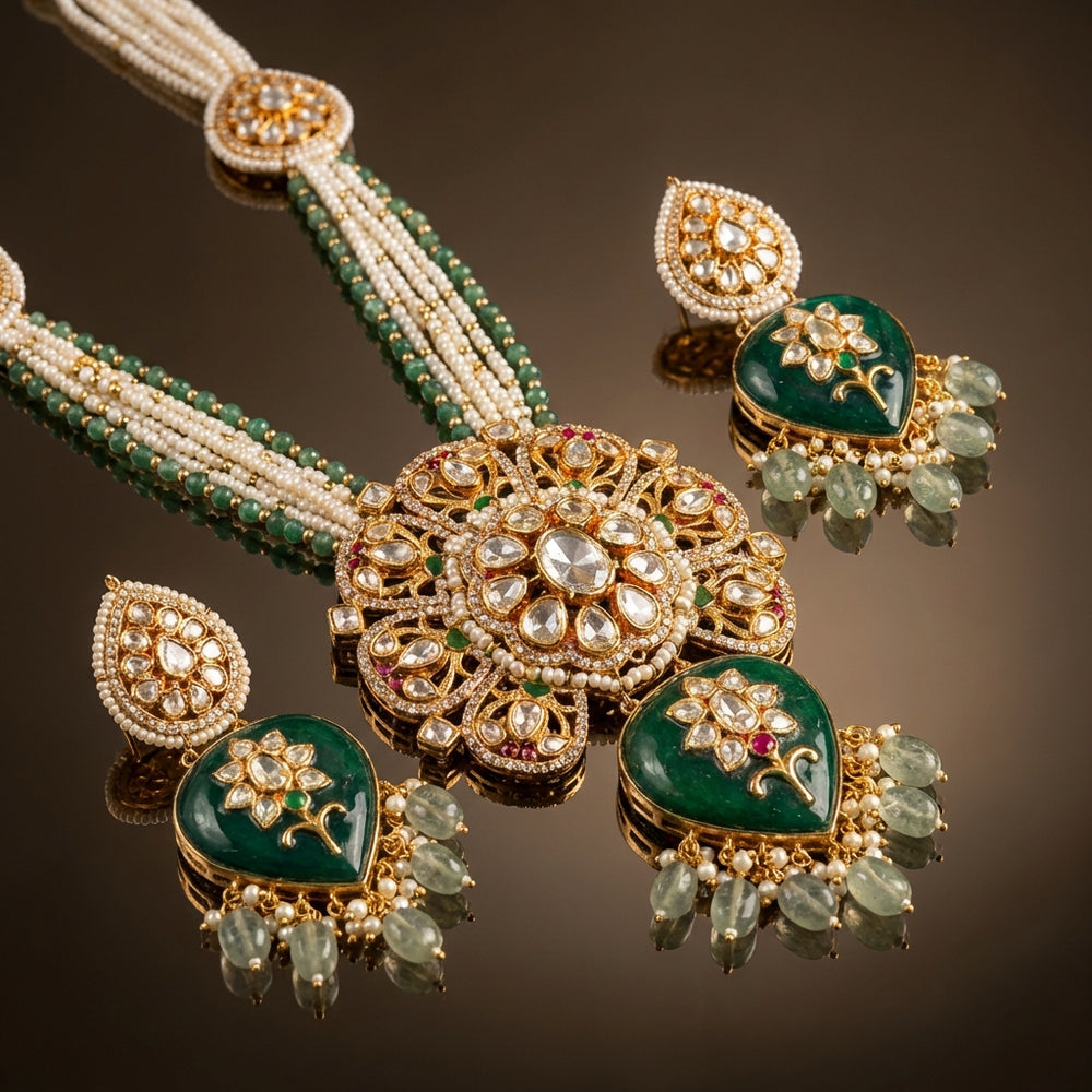 Mrinalini Long Necklace – artisan Indian jewelry by Ozel