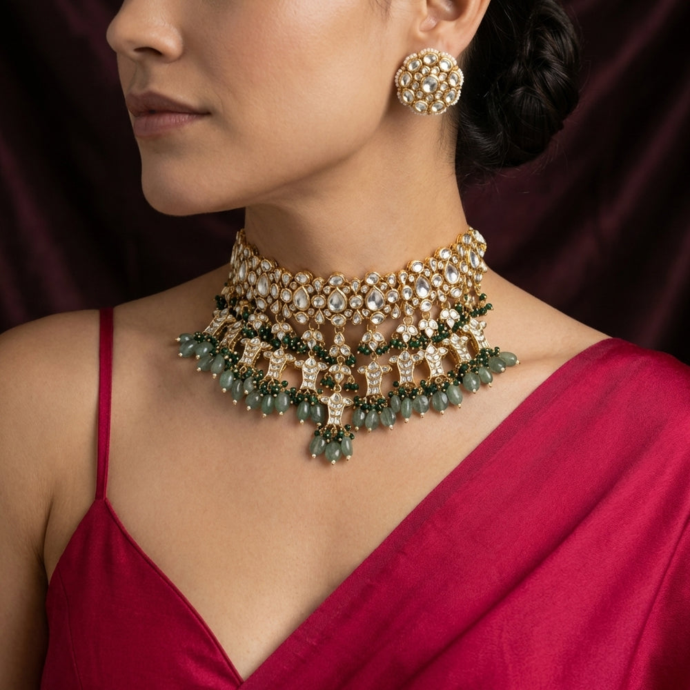Zafrina Jade Cascade Choker – jade cascade choker by Ozel