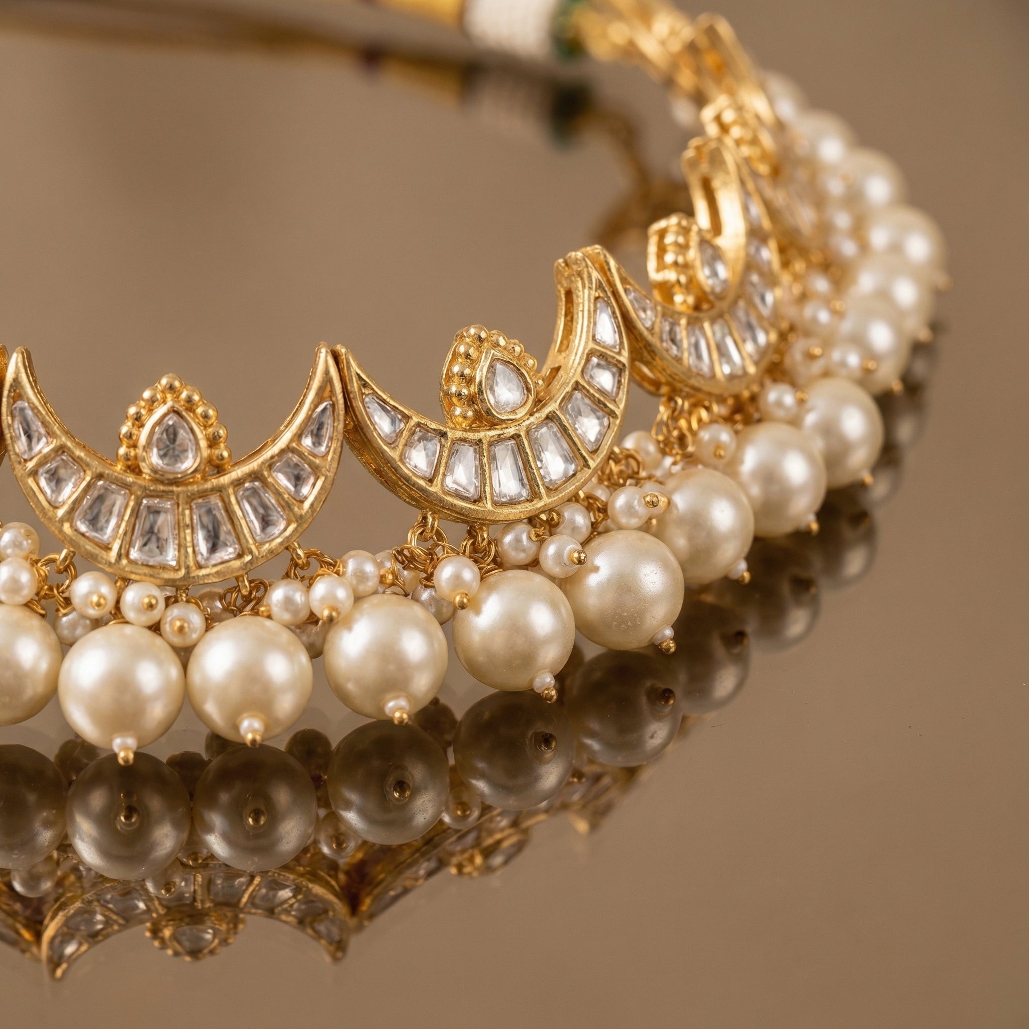 Niyati Pearl Crescent Choker Set