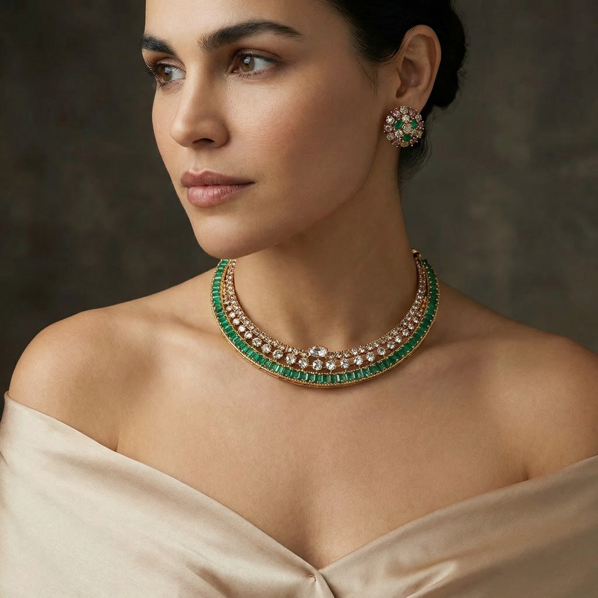 Laminar Emerald Court Necklace