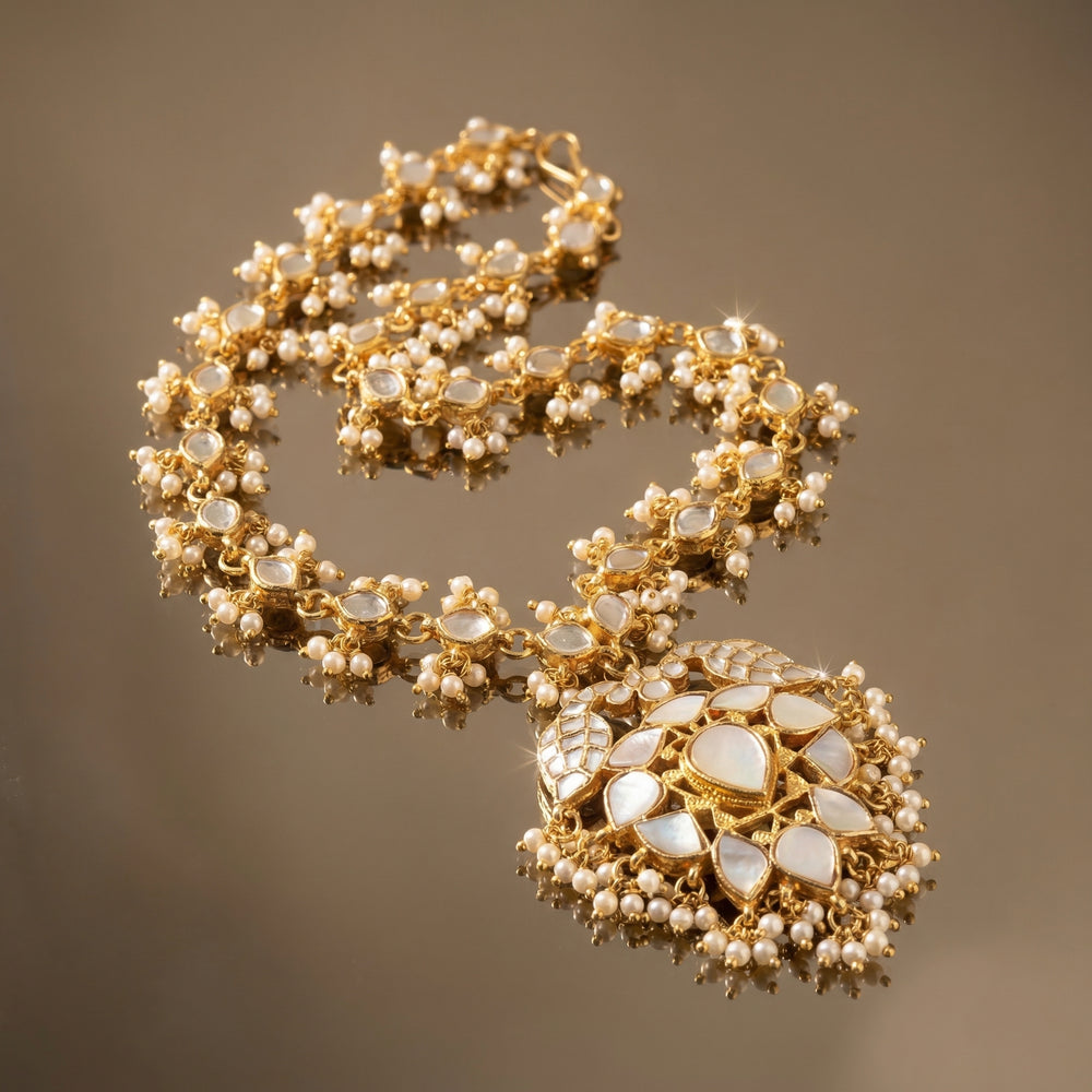 Aarohi MoP Pendant Necklace – heritage MOP jewelry by Ozel