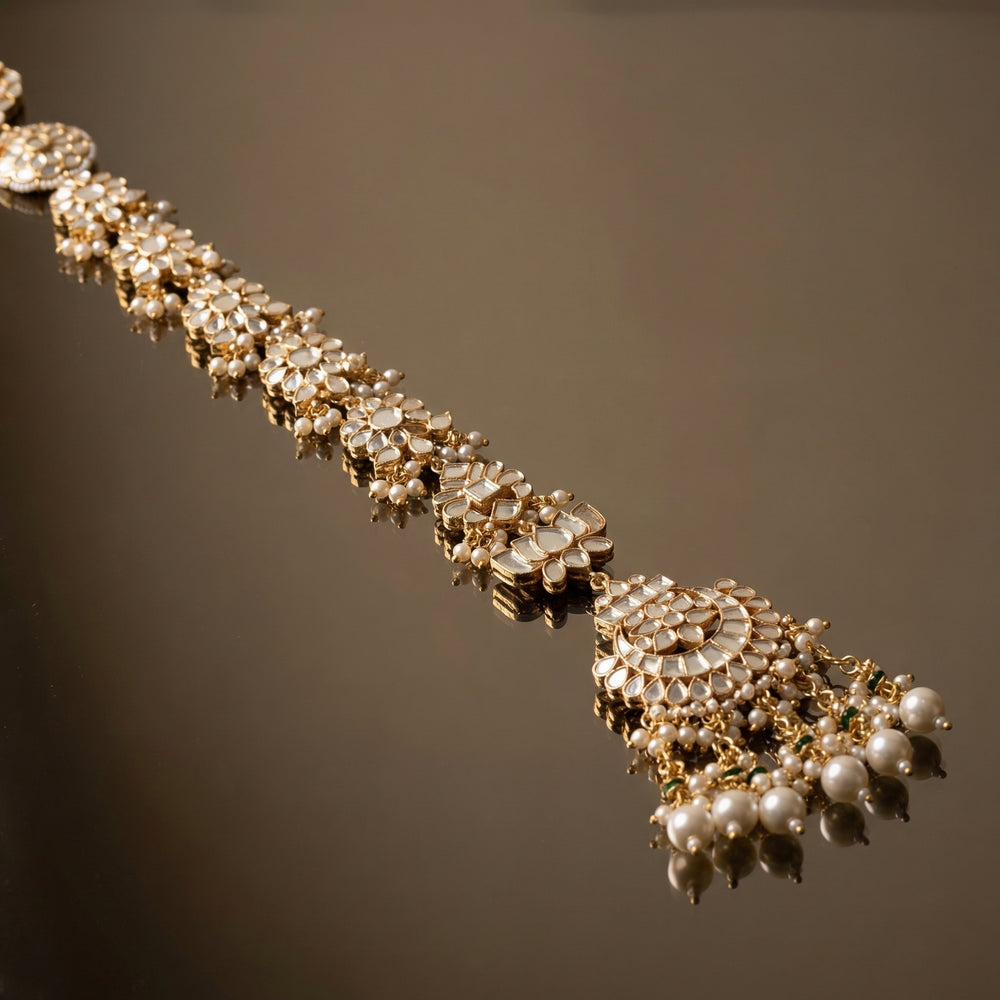 Rajlata MoP Hair Braid Adornment – luminous MOP bridal accessory by Ozel