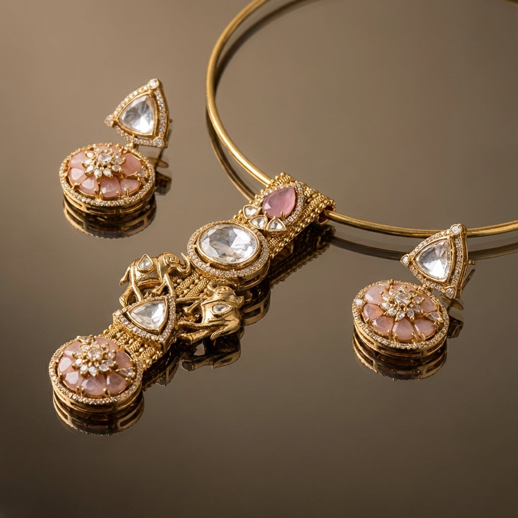 Gajraaj Heritage Pendant Choker Set
