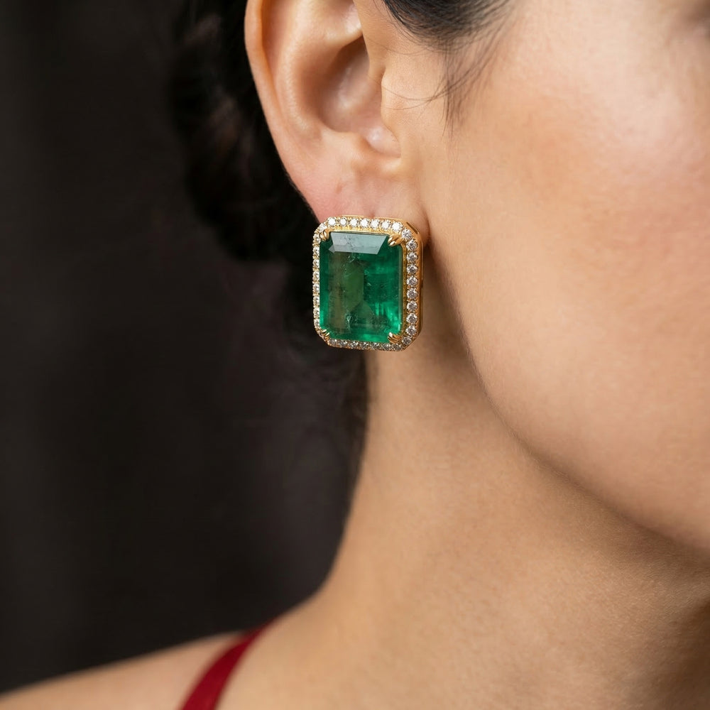 Rajvansh – emerald regal choker set by Ozel