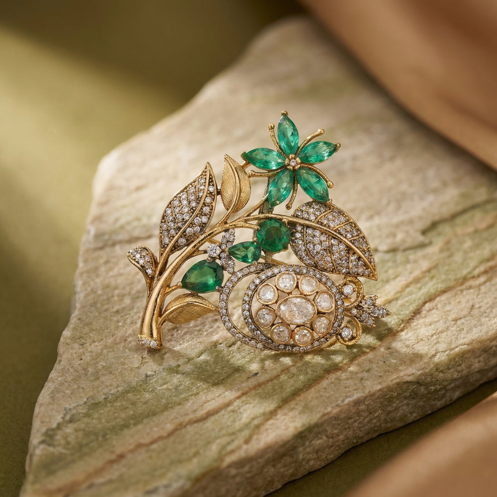 Bridgerton Garden Brooch – ornate gemstone brooch by Ozel