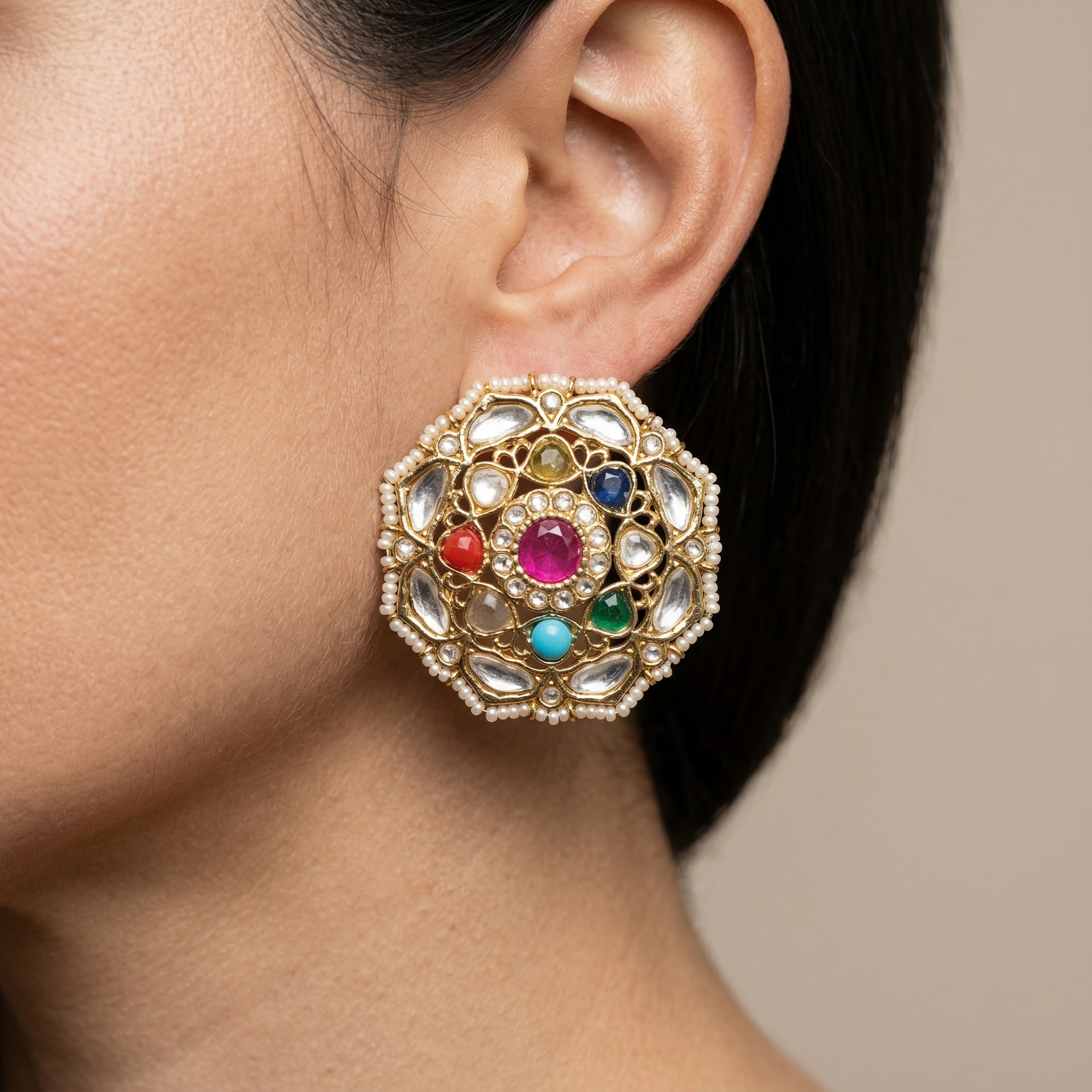 Navira Panchratna Heritage Studs