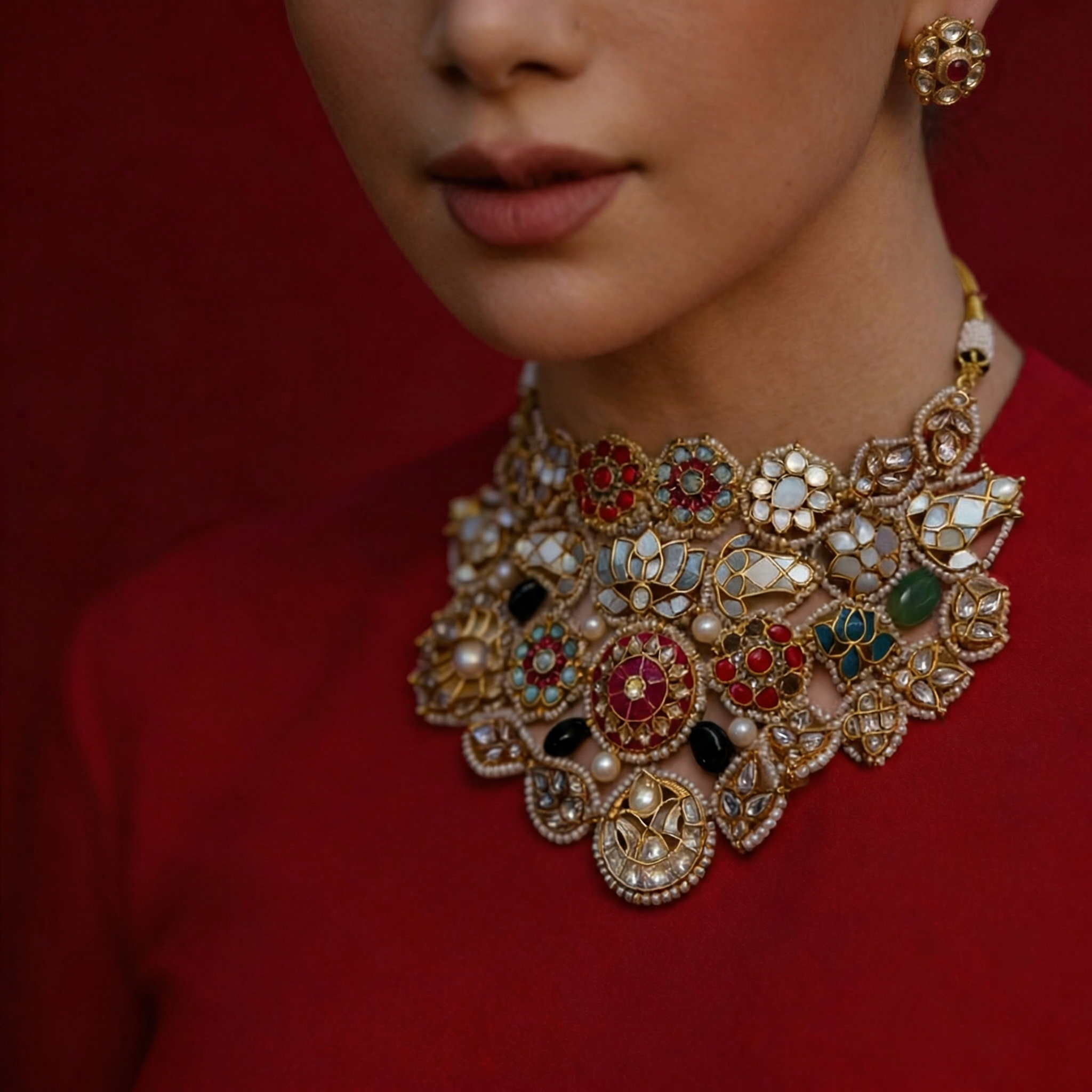 Varnika Rangrez Kundan Collar Set