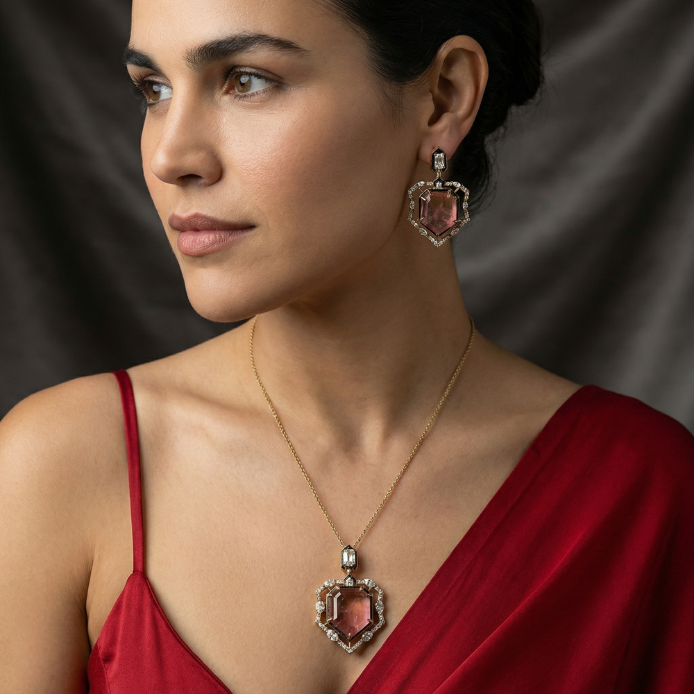 Zymera – pendant necklace set by Ozel