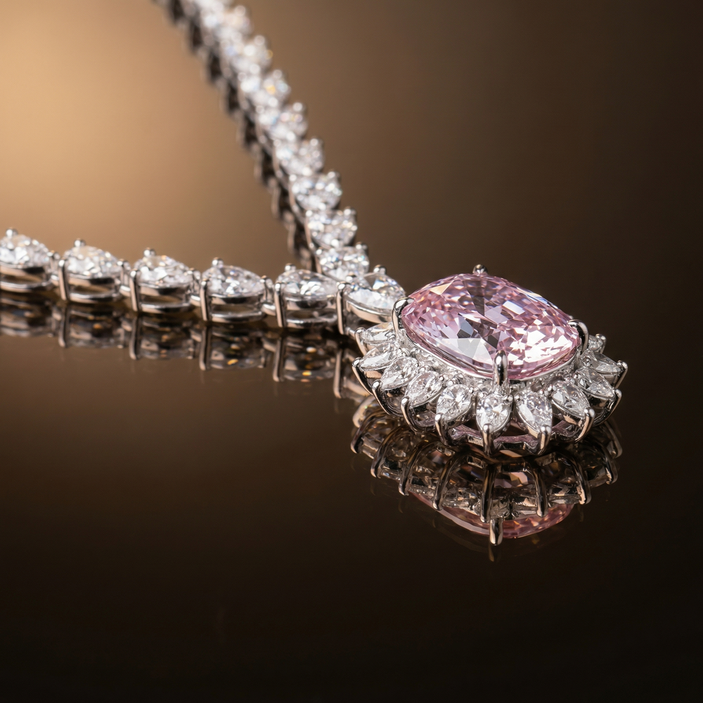 Rosmira – blush royale necklace by Ozel