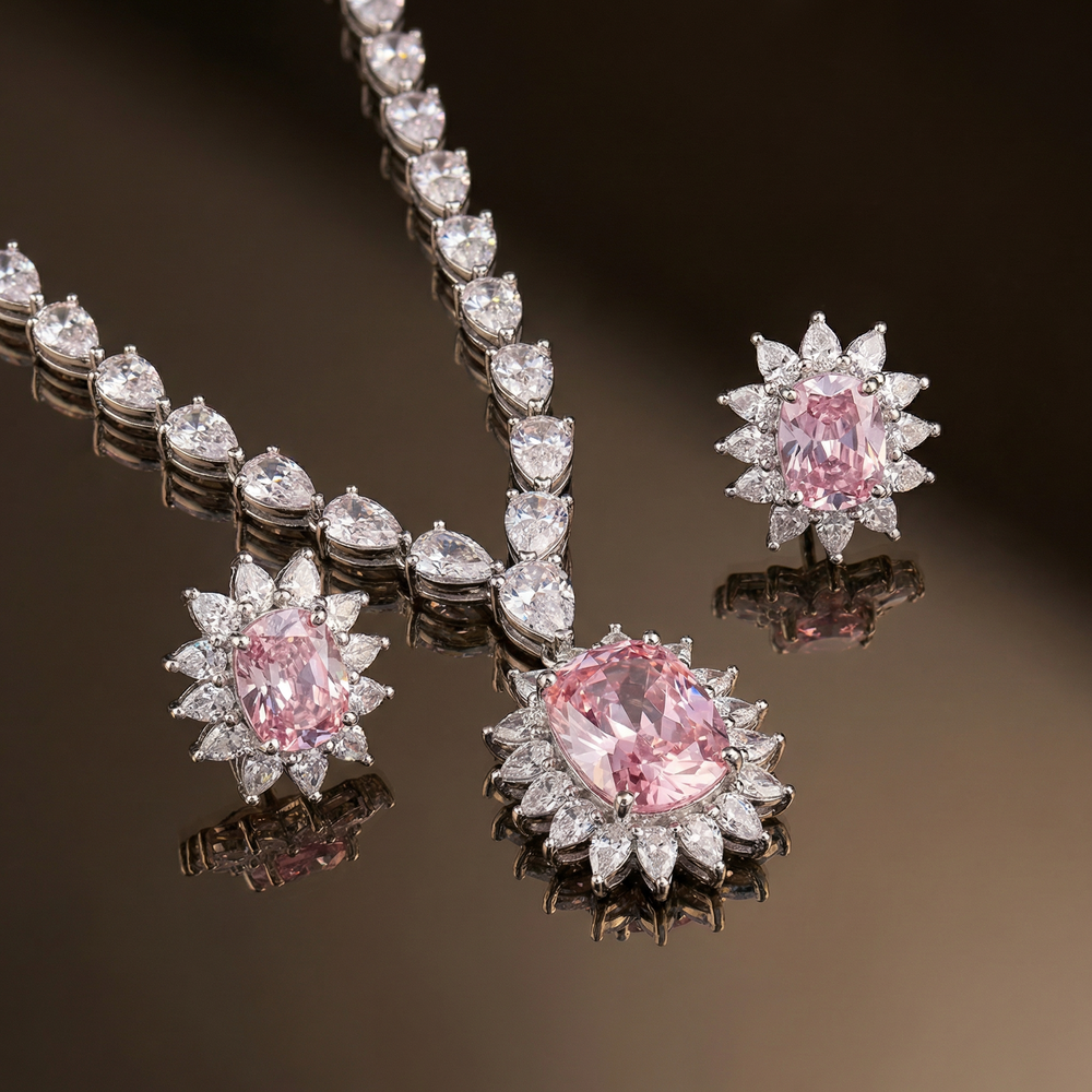 Rosmira – blush royale necklace by Ozel