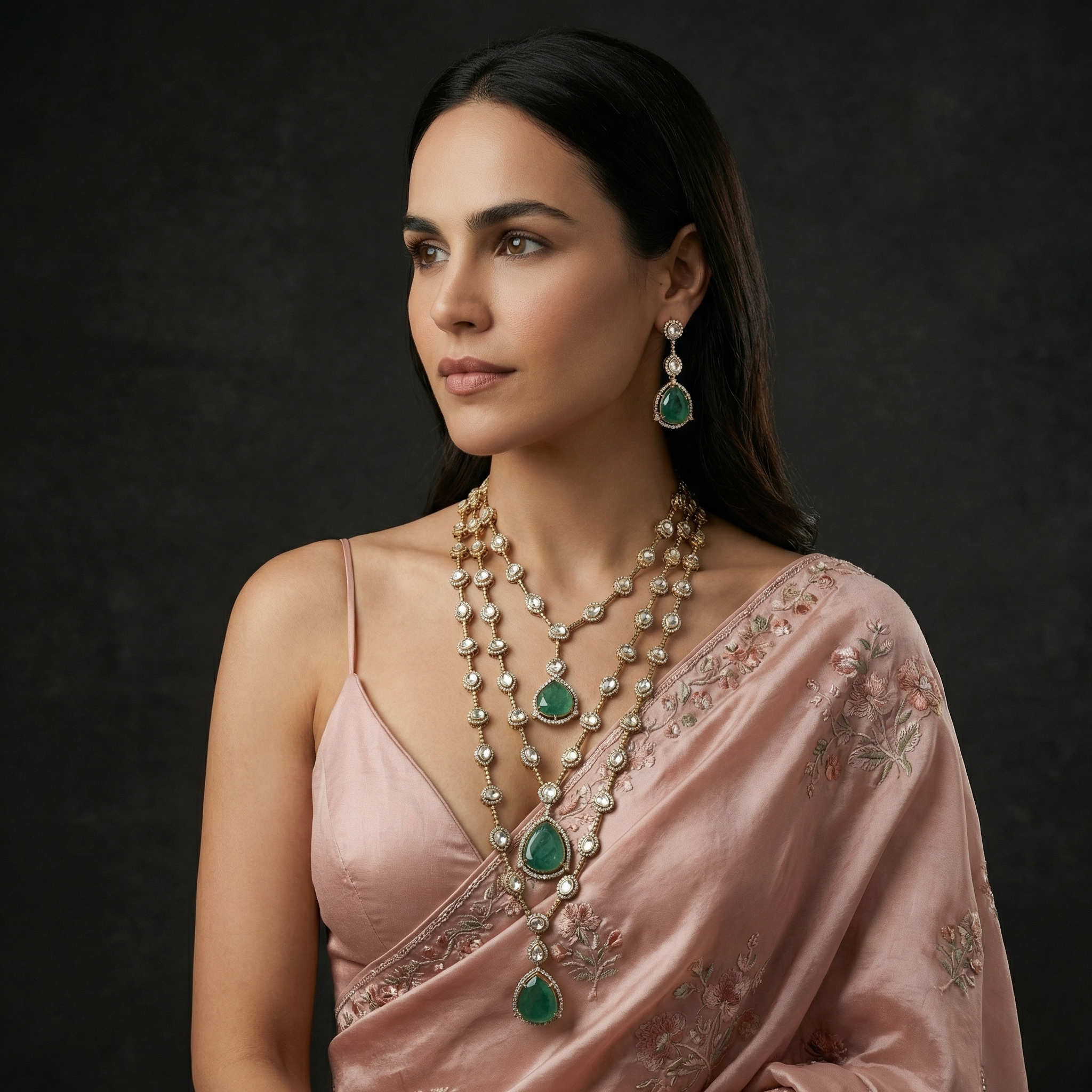 Mehraya Emerald Cascade Set