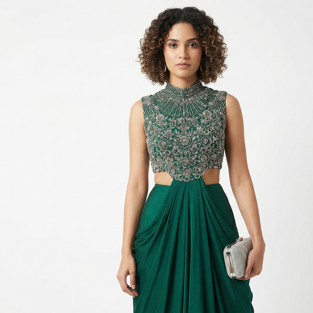 Ashley – draped dress by Ozel