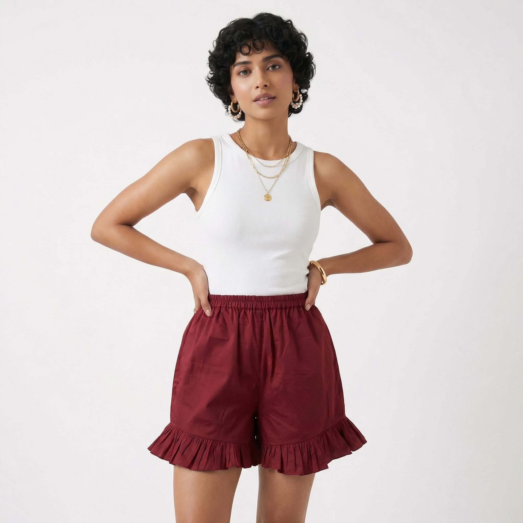 Frill Hem Shorts