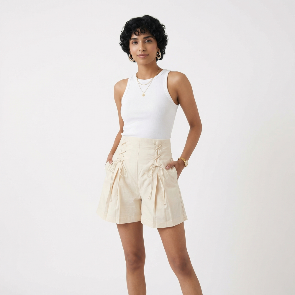 Twin – tie up shorts by Ozel