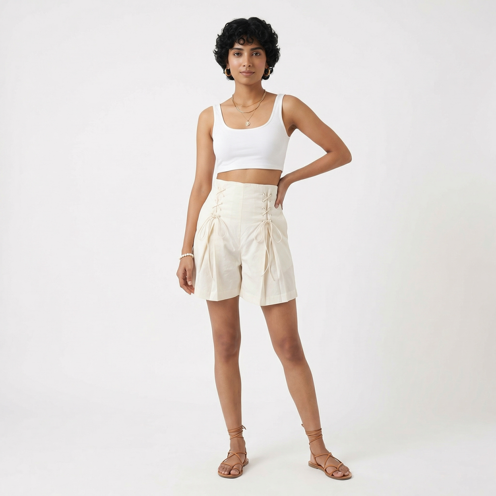 Twin – tie up shorts by Ozel
