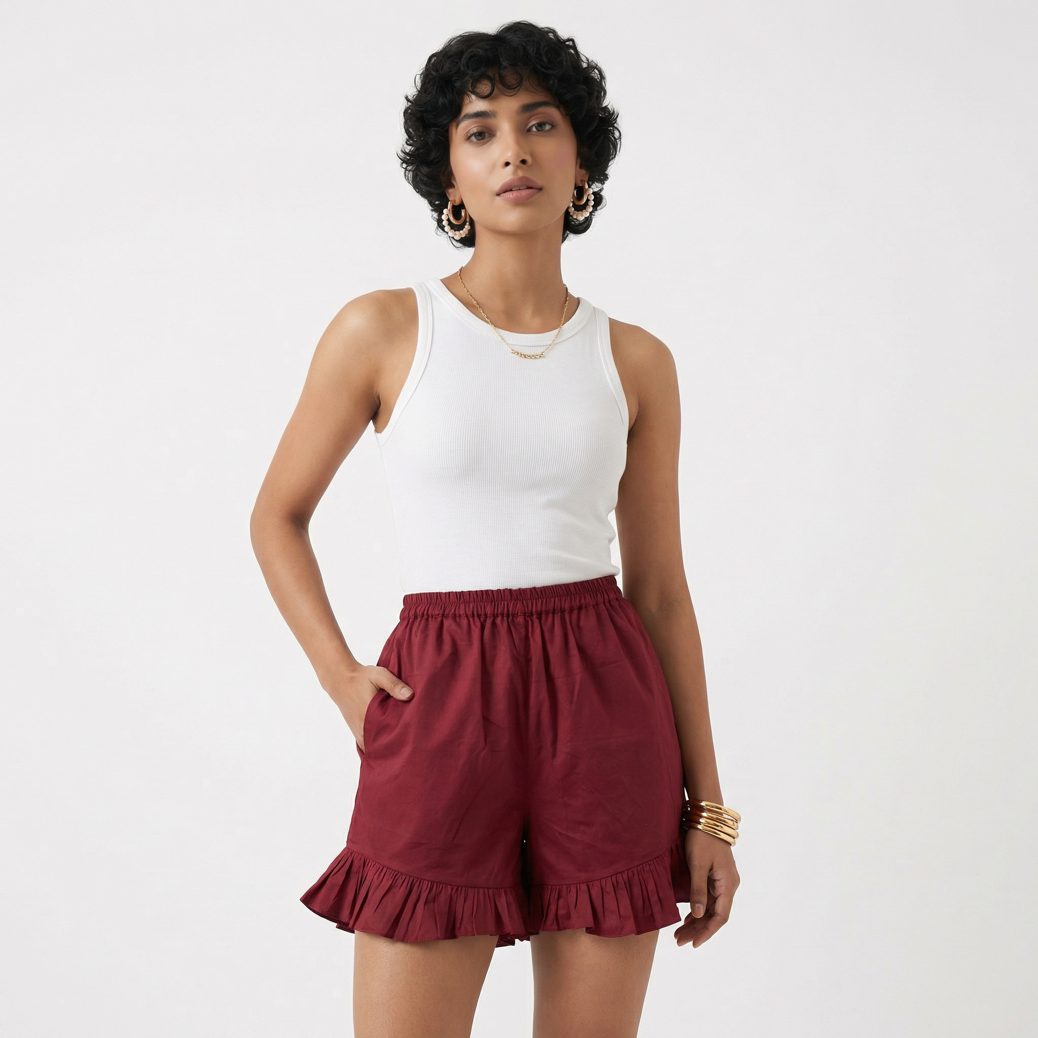 Frill Hem Shorts