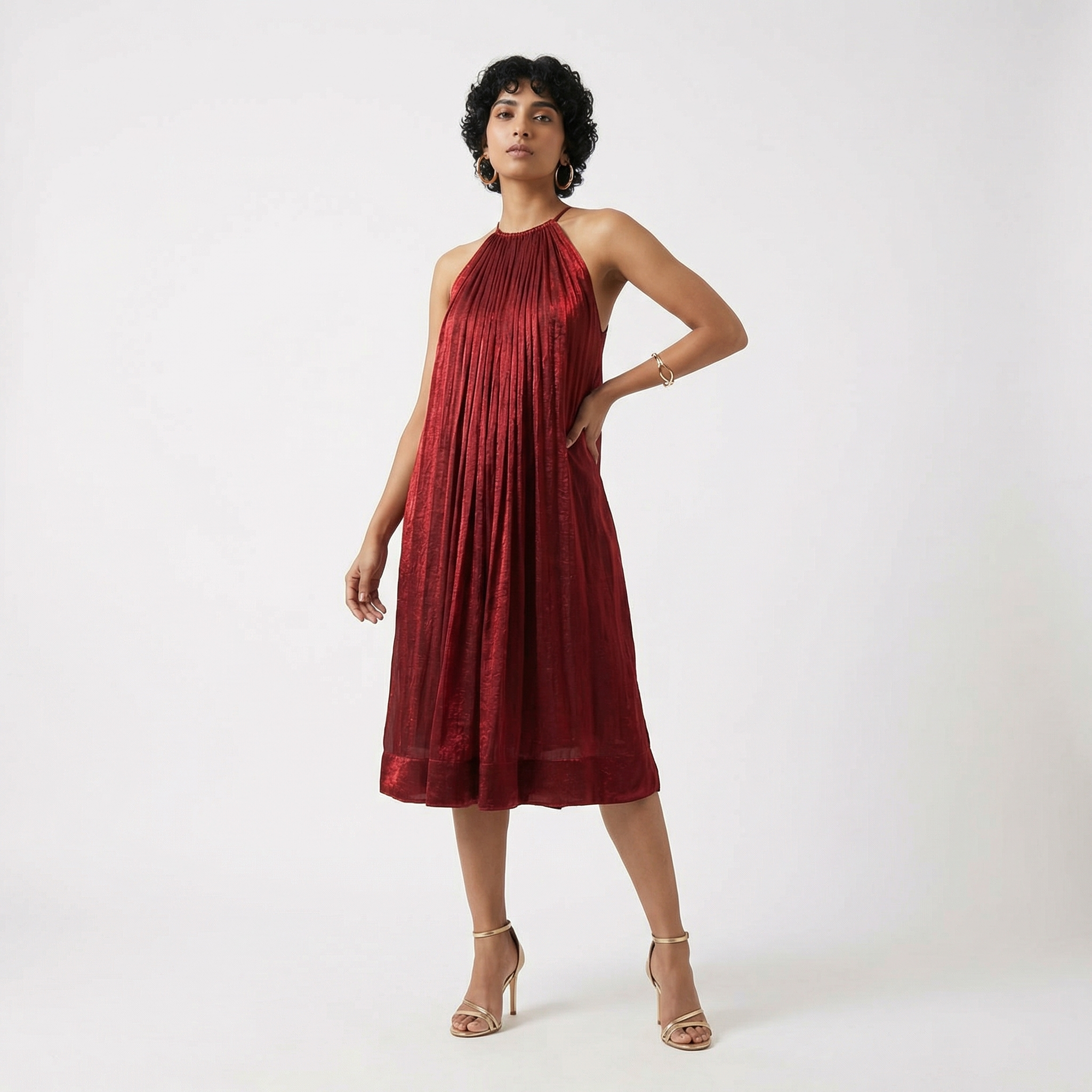 Elara gathered dress