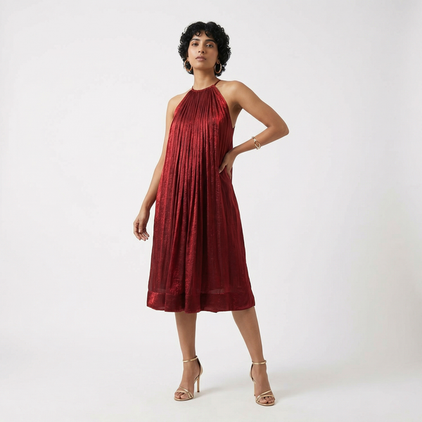 Elara gathered dress