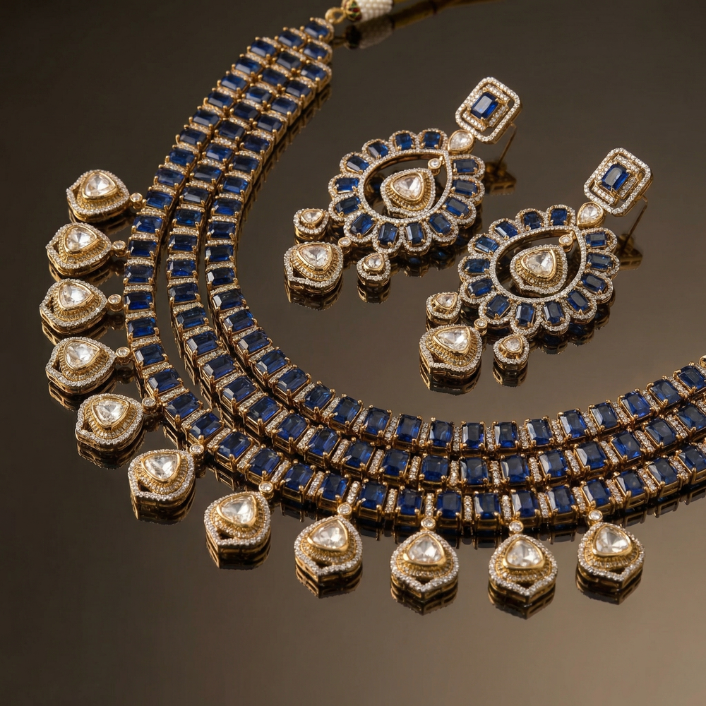 Alita – cascade necklace set by Ozel