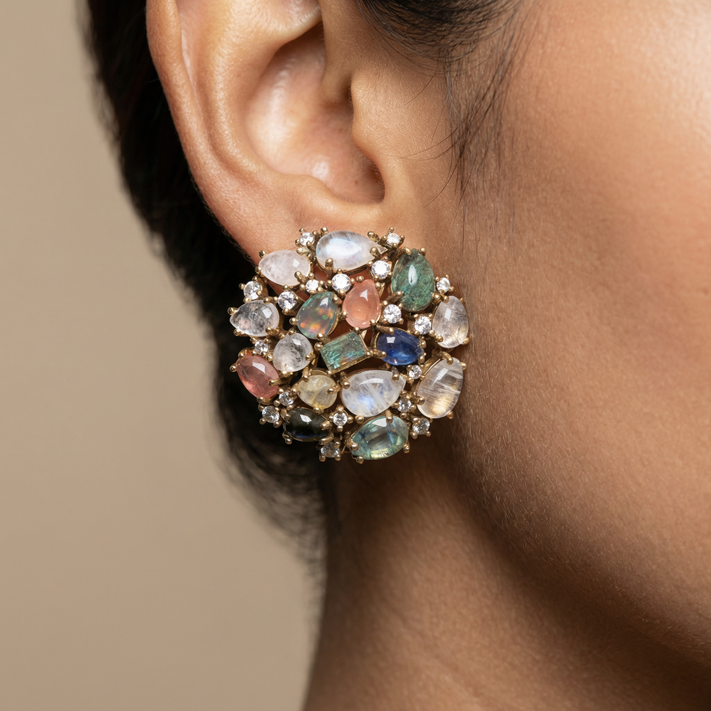 Navraya – prism bloom stud earrings by Ozel