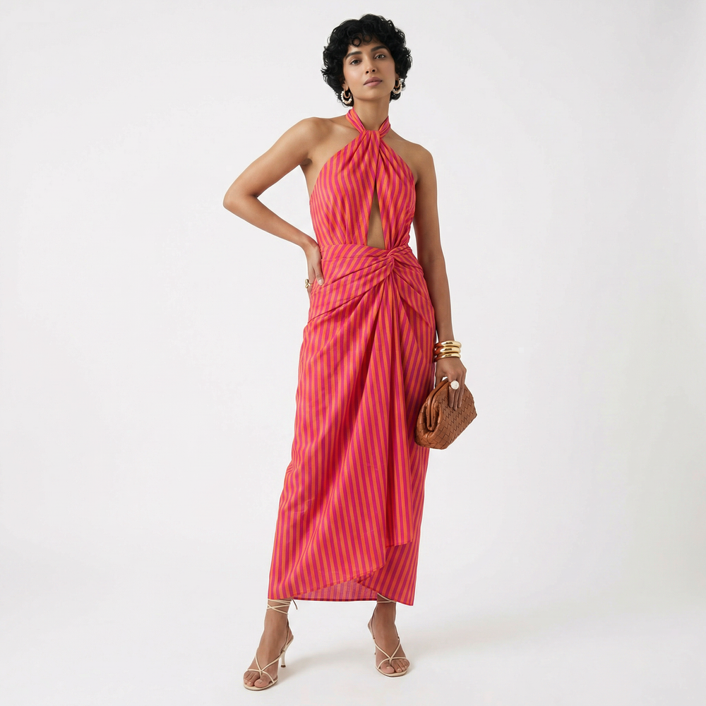 Ariana – sunset drape dress by Ozel