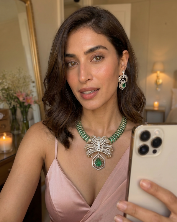 Emerald Empress Mint Collar Set