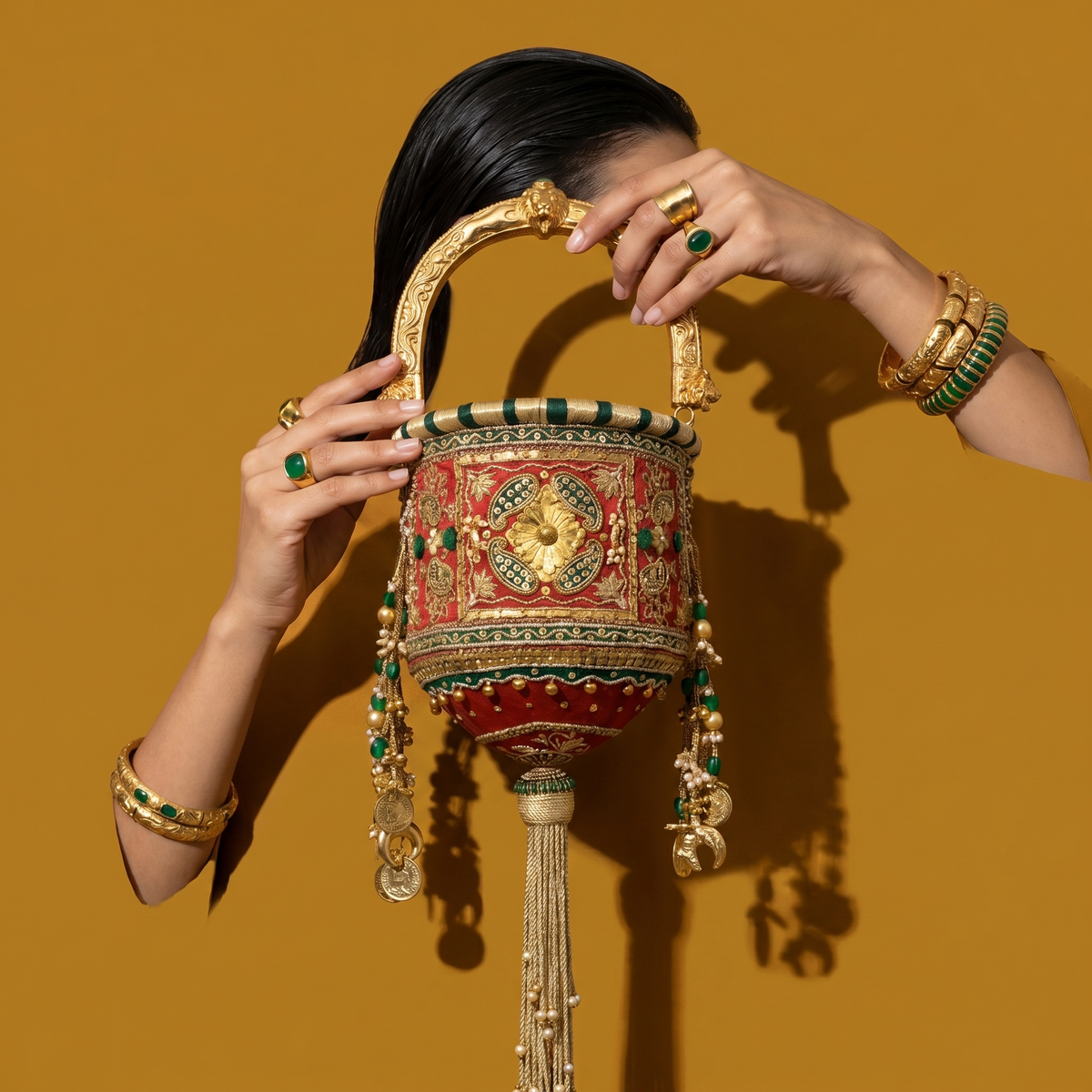Lionela Hasli Bucket Bag - Rust
