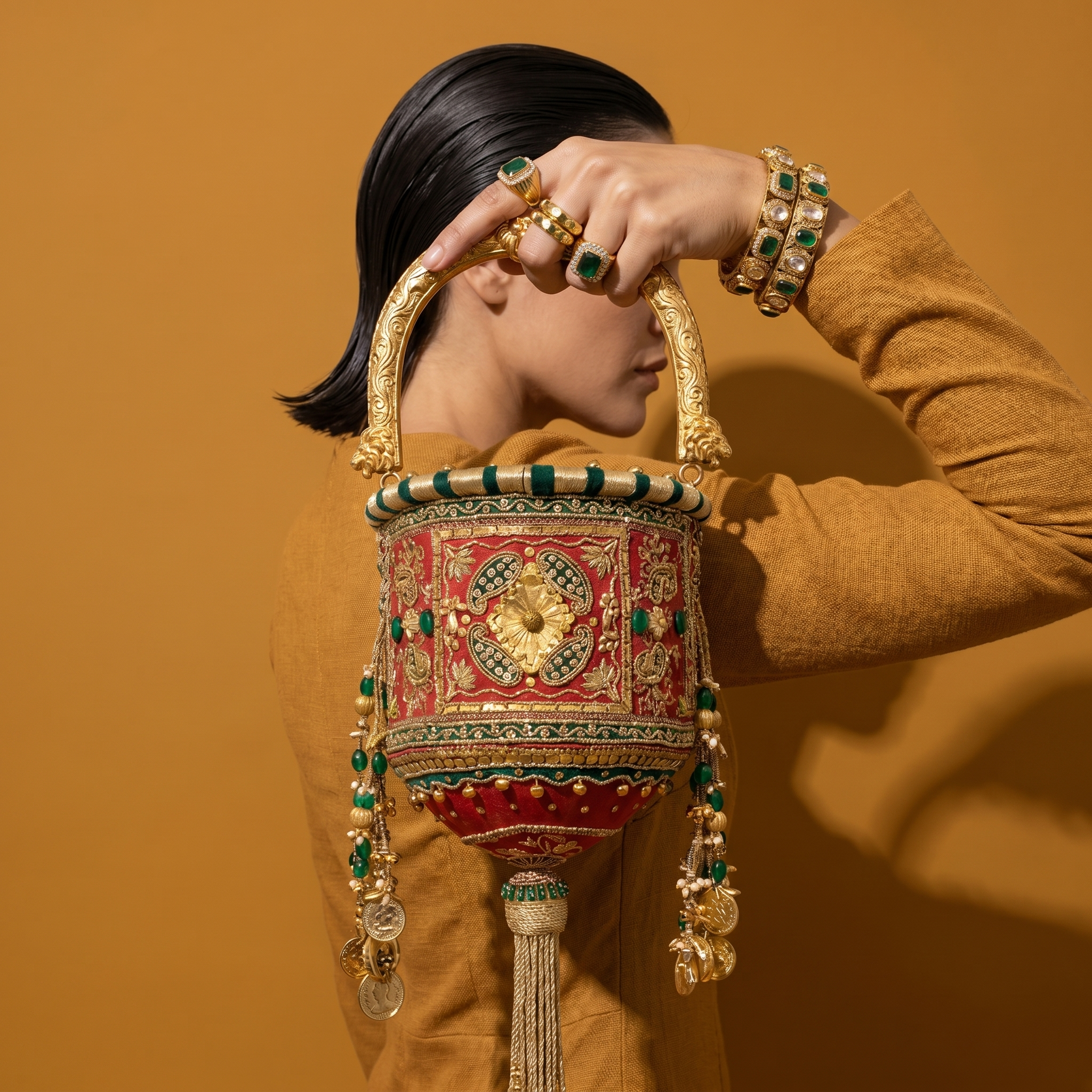 Lionel Hasli Bucket Bag - Rust