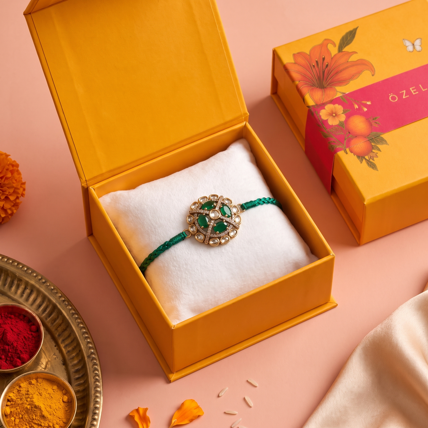 Aadit Emerald Polki Rakhi