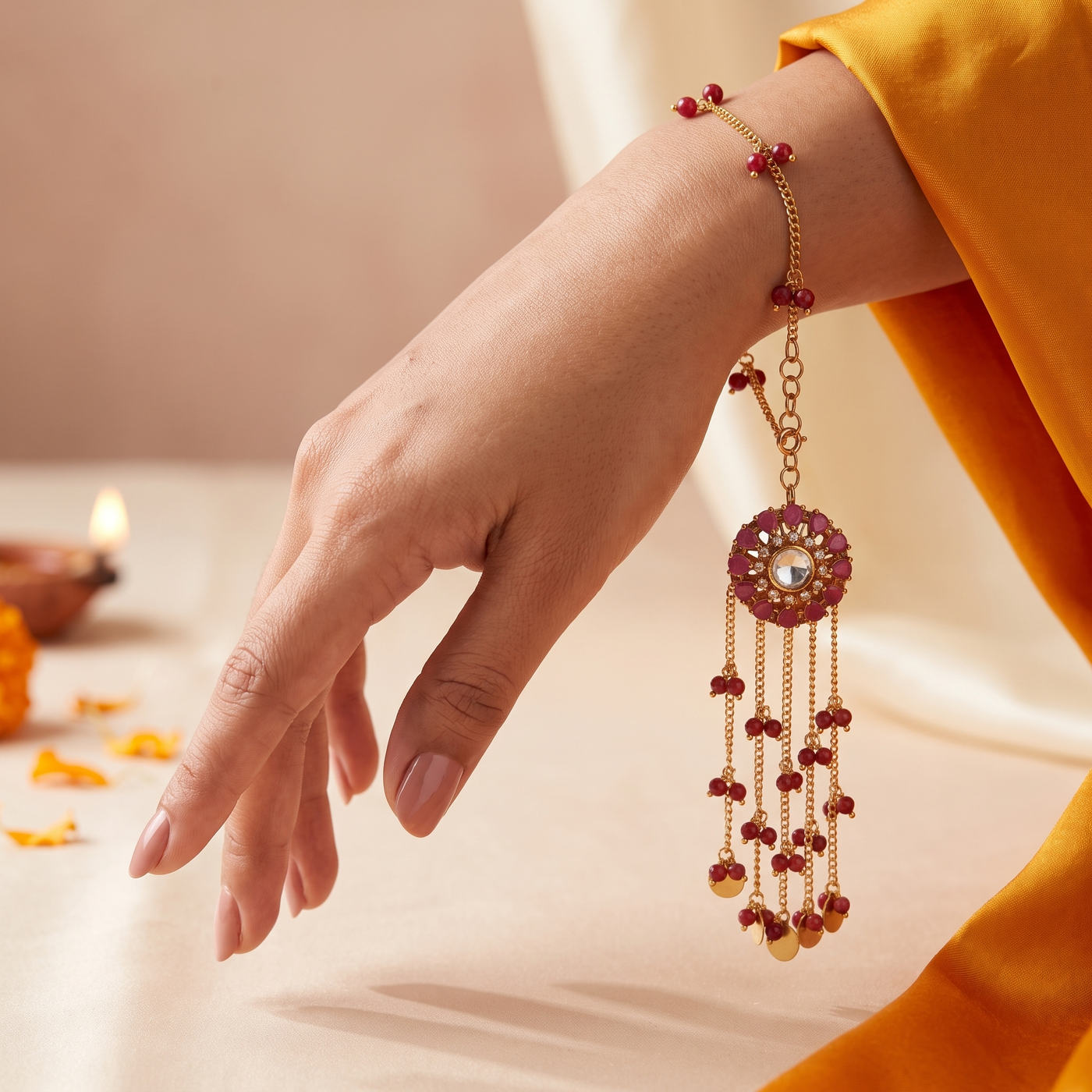 Orbit Red Lumba  Bracelet Rakhi