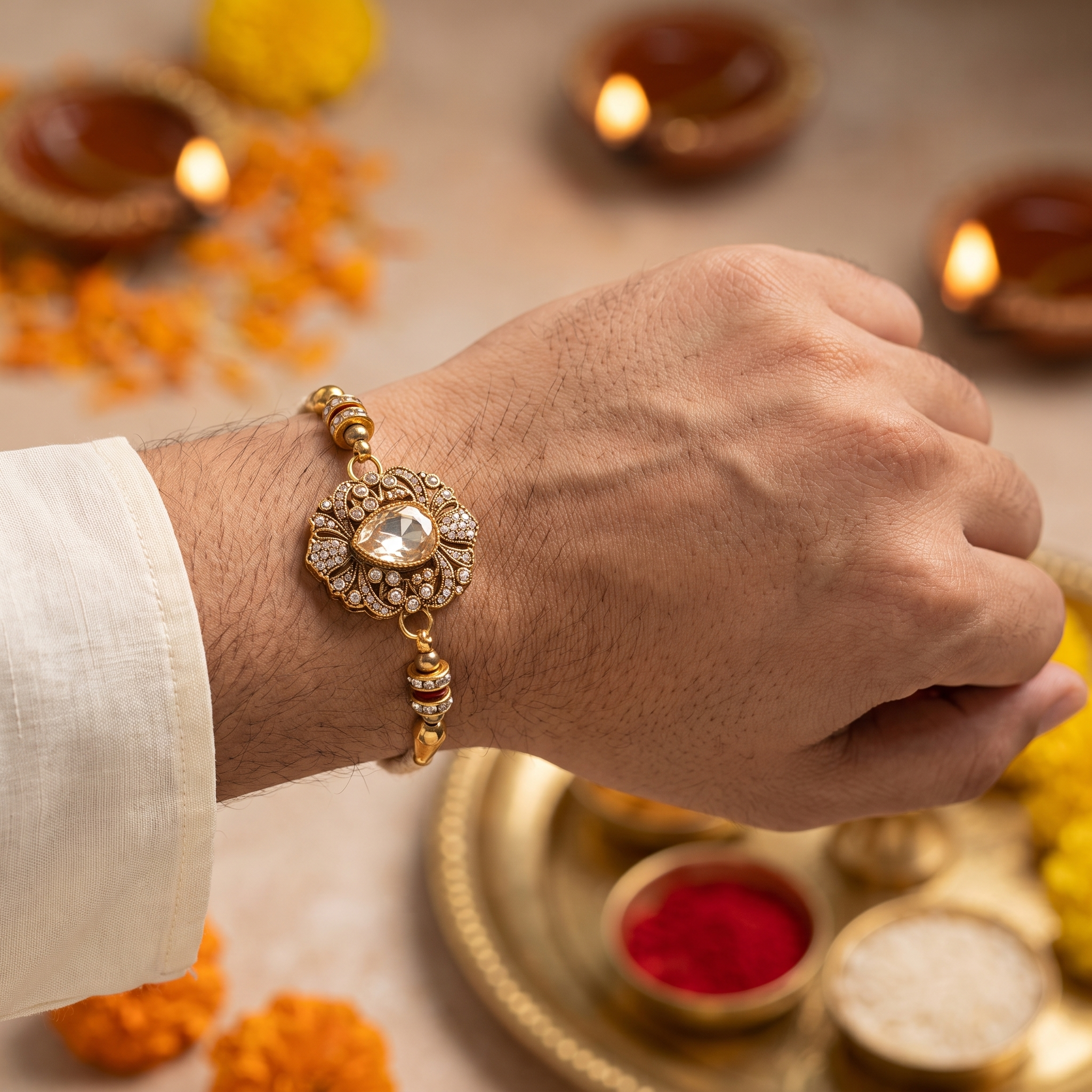 Aarish Polki Rakhi