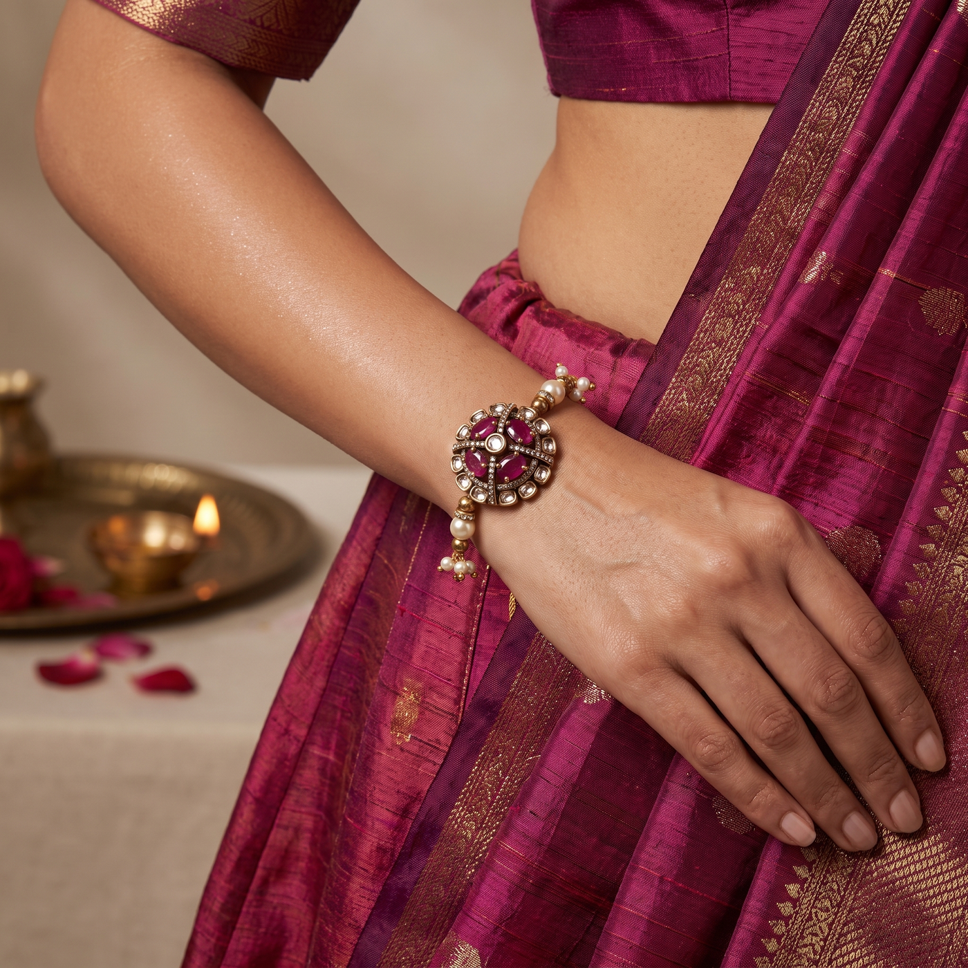 Shashwati Polki Lumba Rakhi