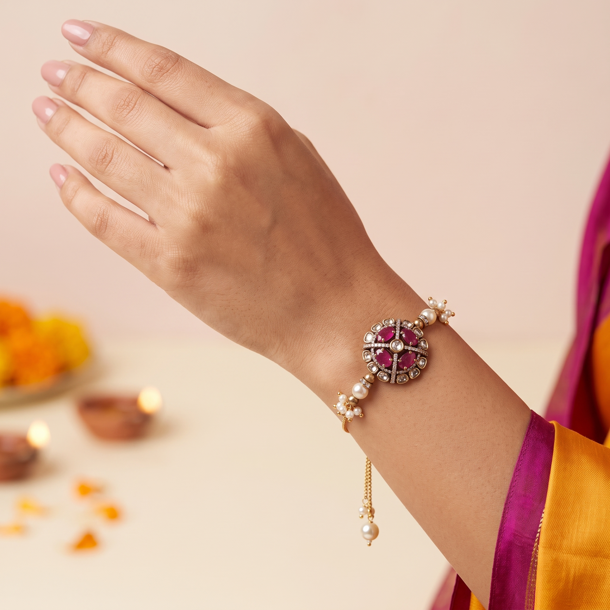 Shashwati Polki Lumba Rakhi