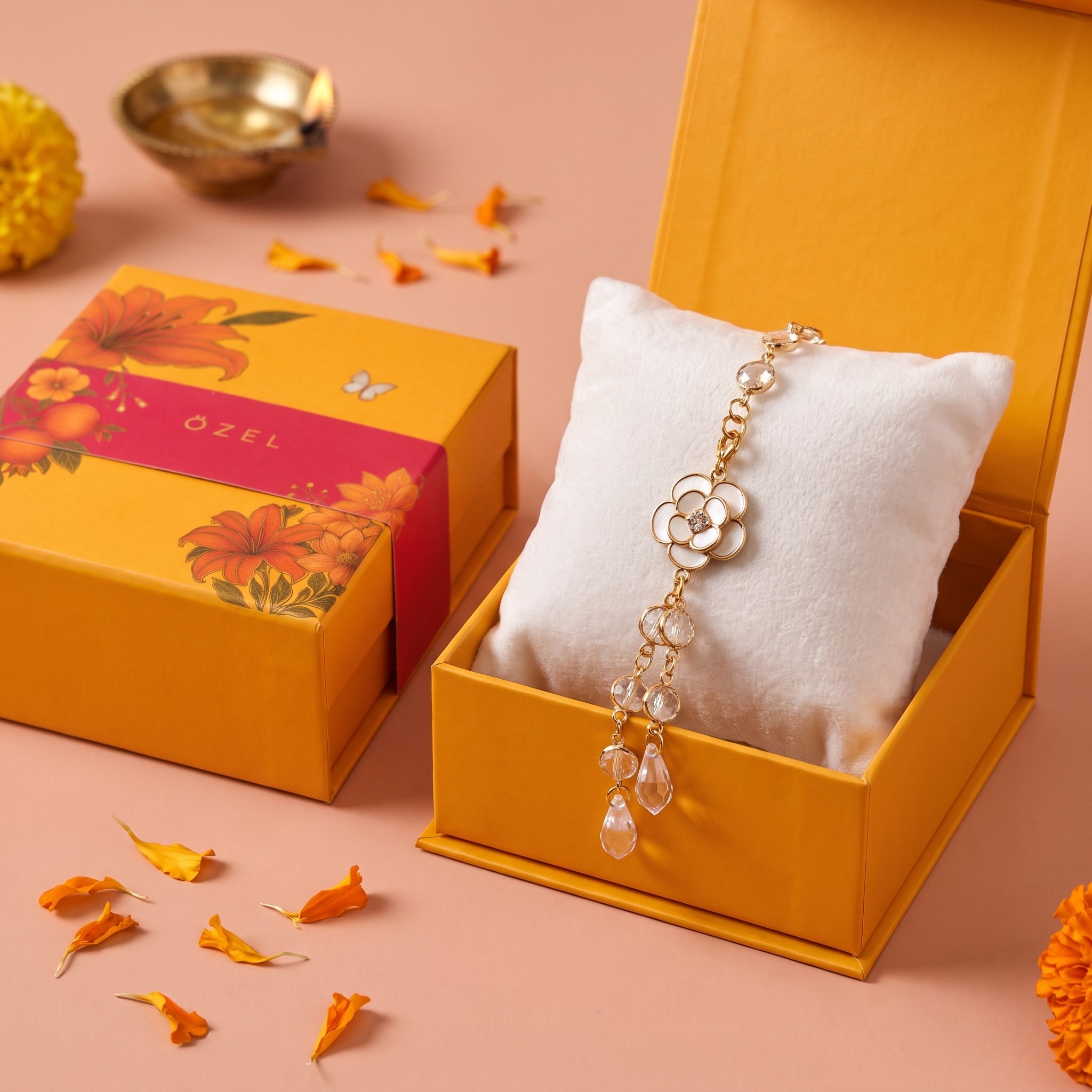 Rakhi sets - Floral and Evil Eye Rakhi and Lumba