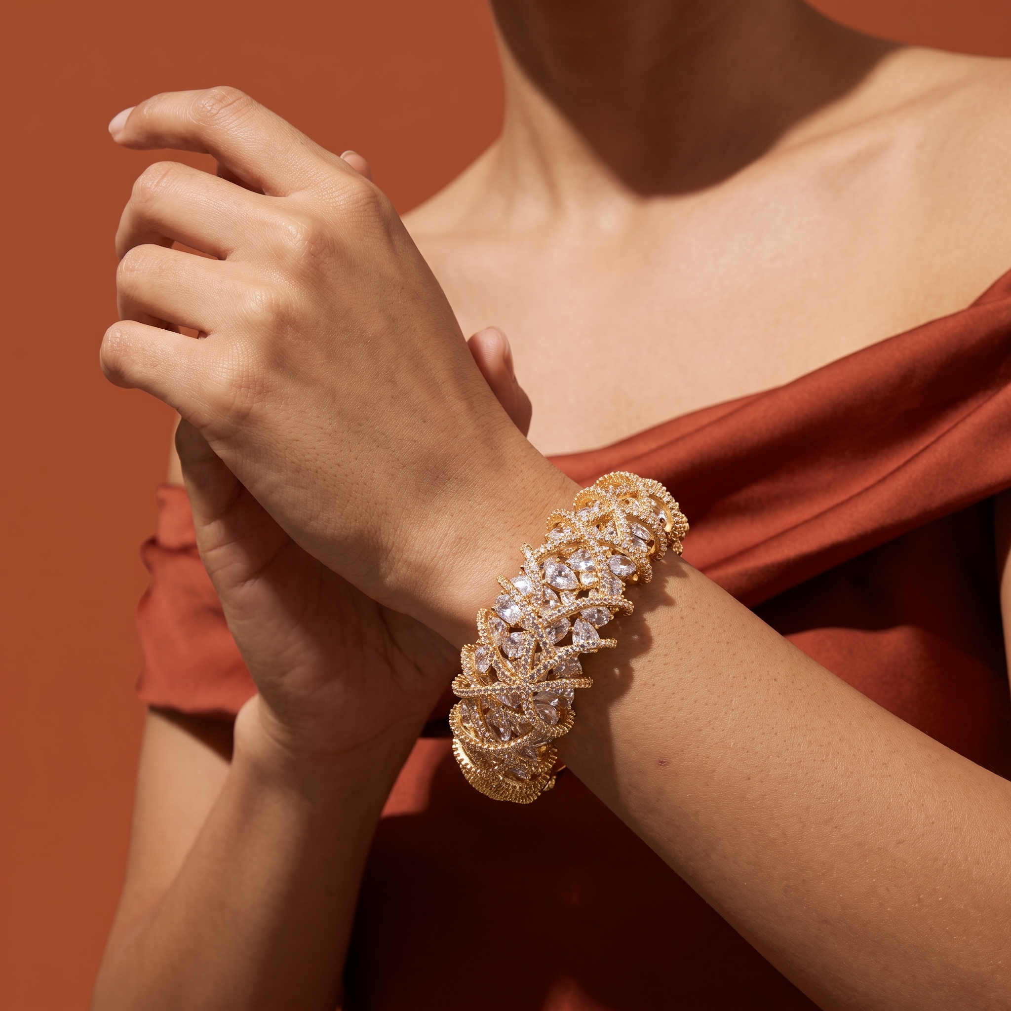 Lattice Light Cuff Bracelet