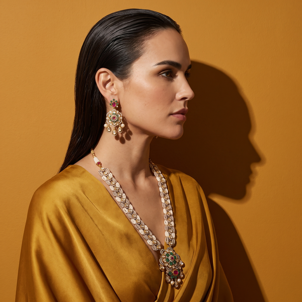 Gulnoor Pearl Drop Necklace Set