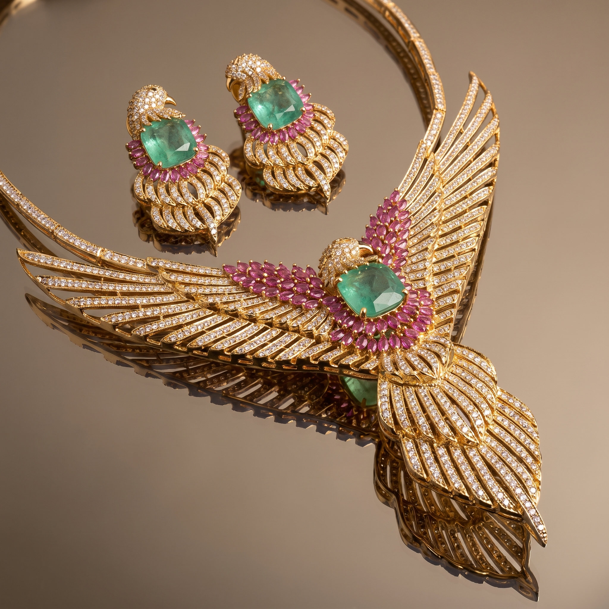 Superia Wing Necklace Set