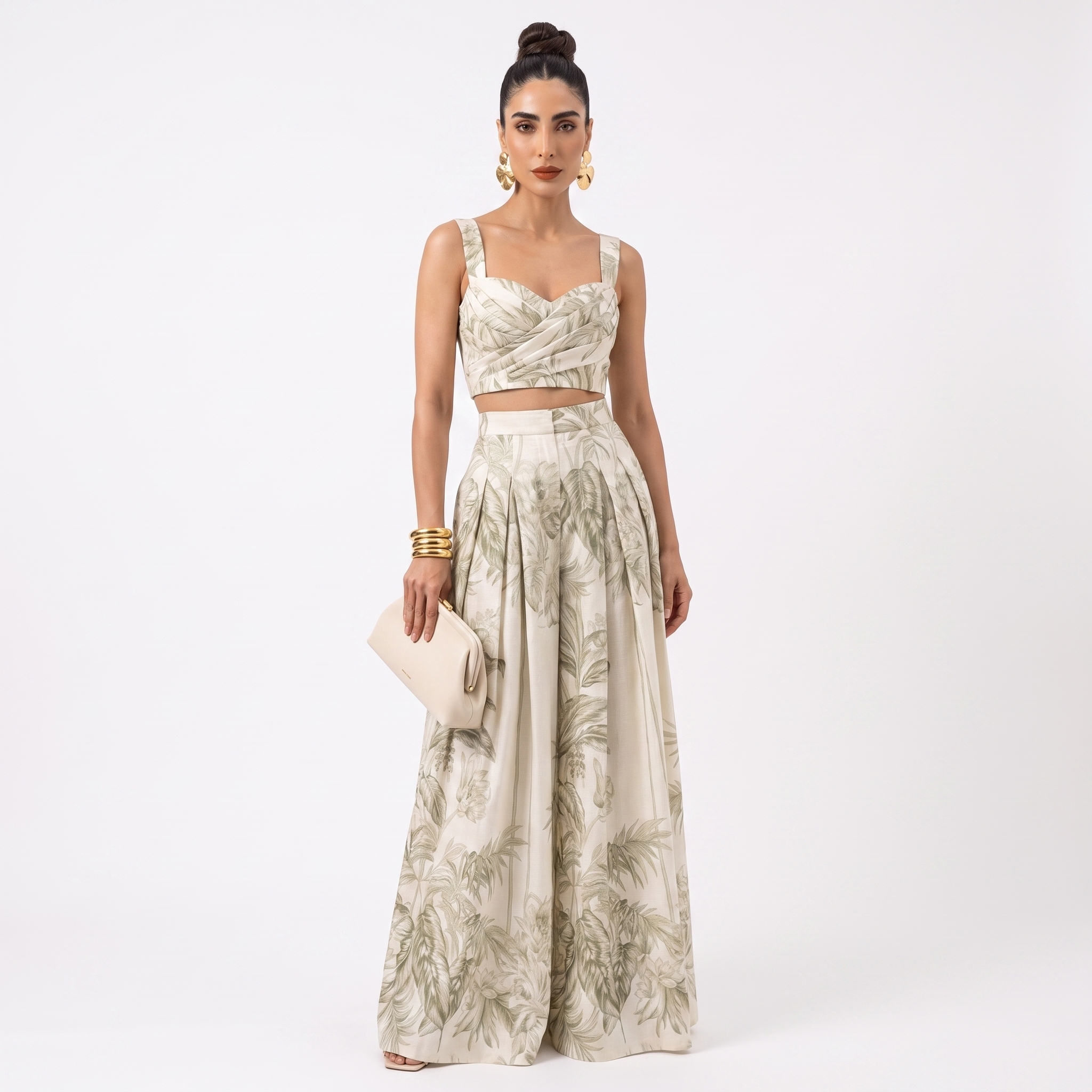 Elara Botanical Palazzo Set