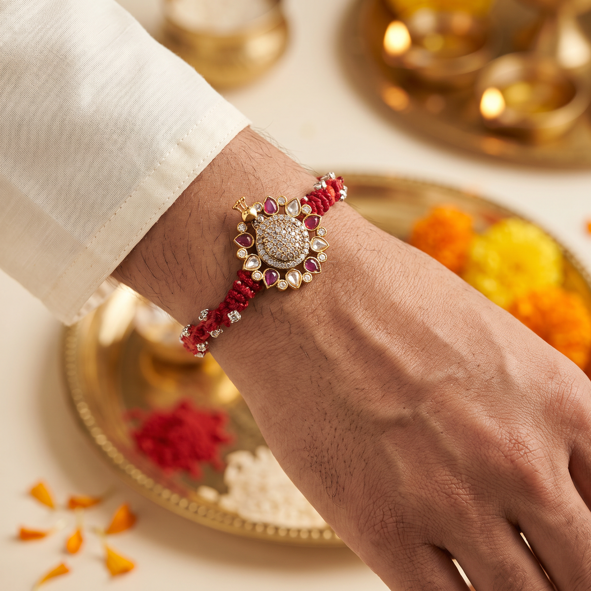 Mor Rakhi - Red