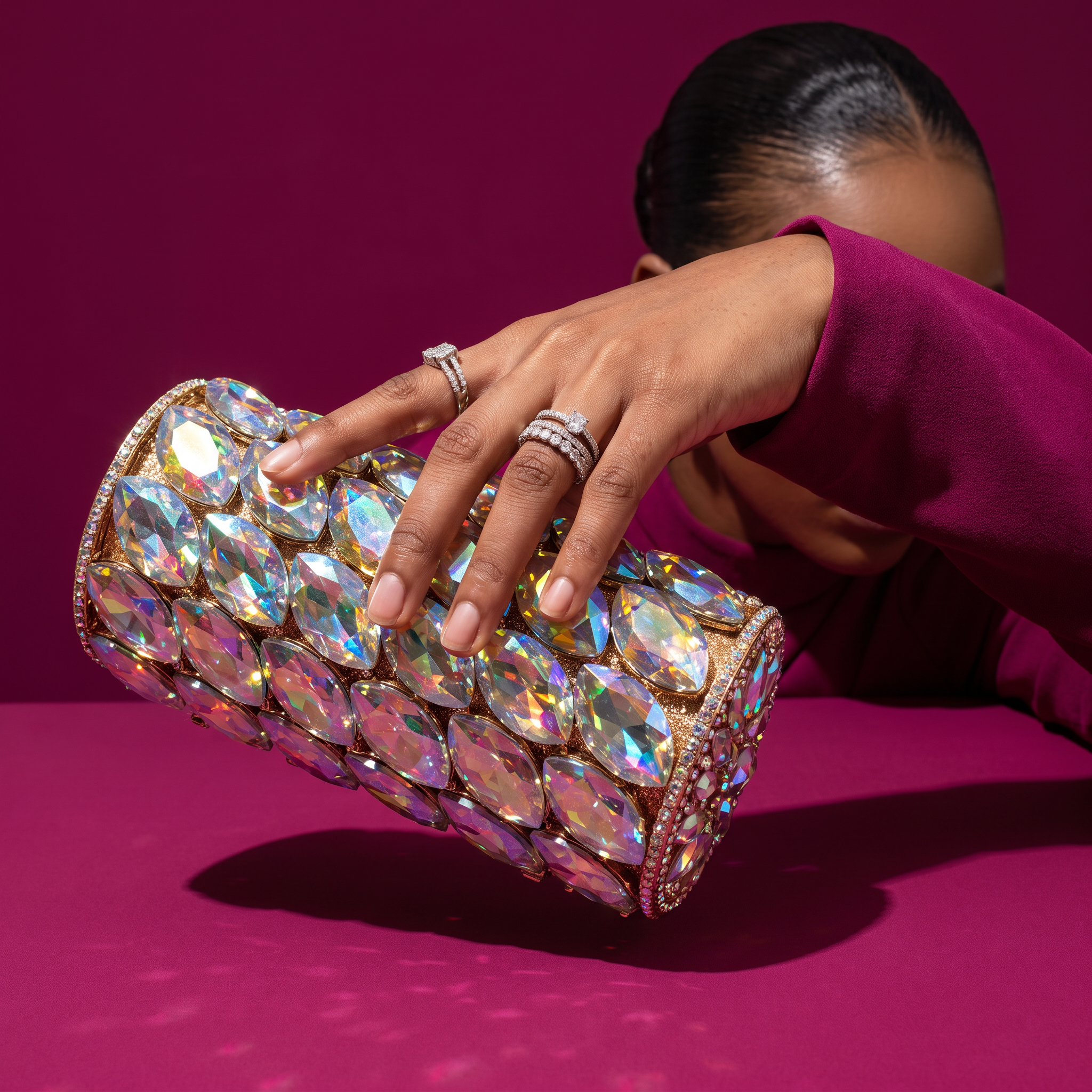 Aurora Prism Iridescence Clutch