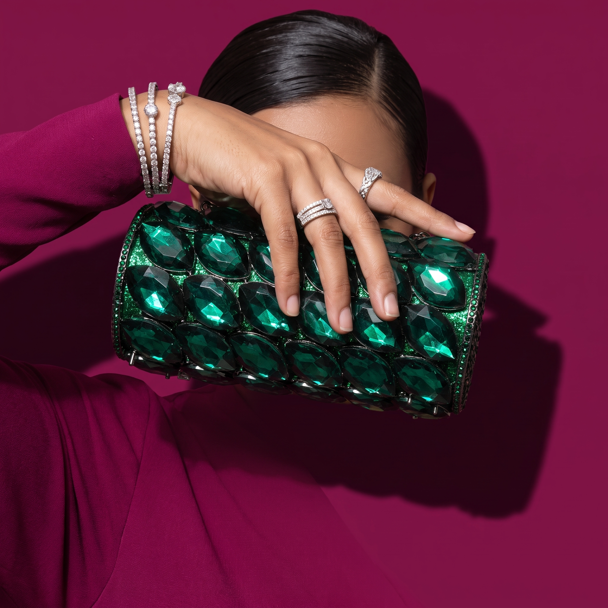 Aurora Prism Emerald Clutch